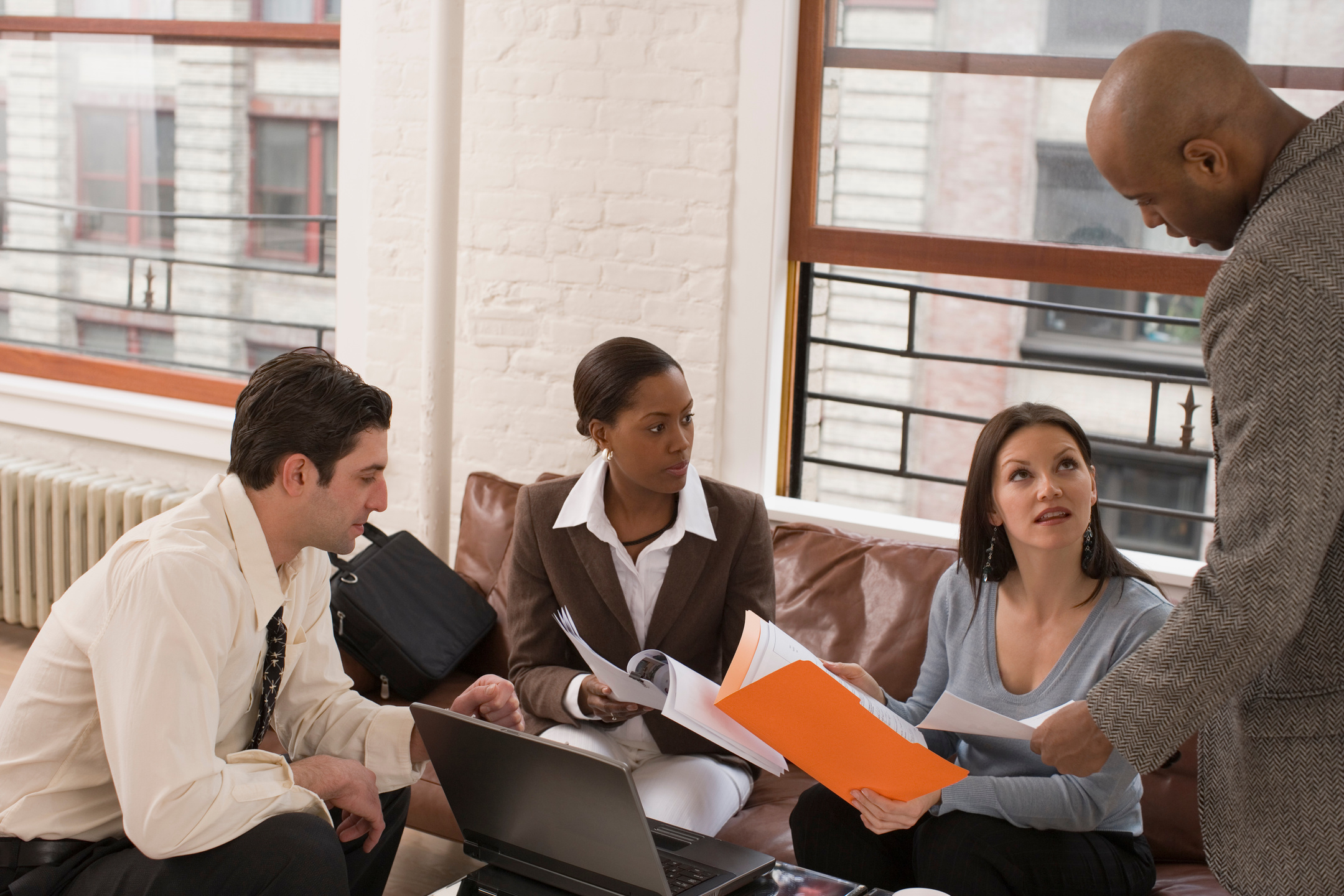 Businesspeople working